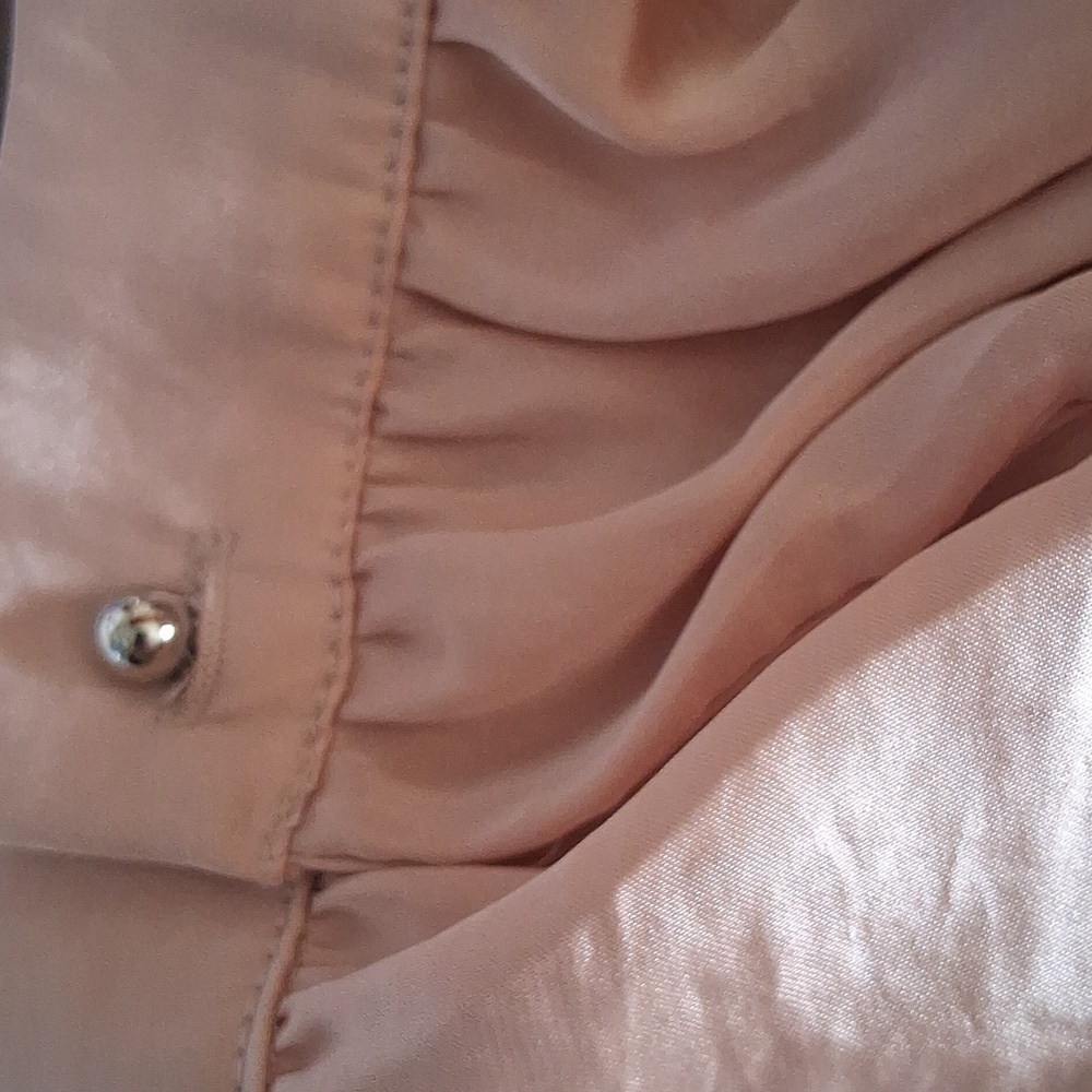 Lipslide Blush Pink V-Neck Top Size S 3/4 Sleeve Blouse - Picture 3 of 6